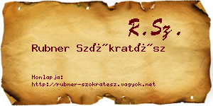 Rubner Szókratész névjegykártya